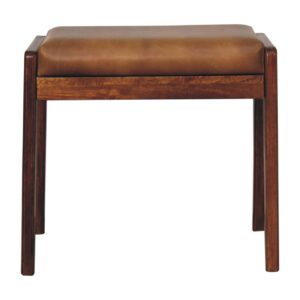 Solid Mango Wood Mango Wood Buffalo Hallway Footstool
