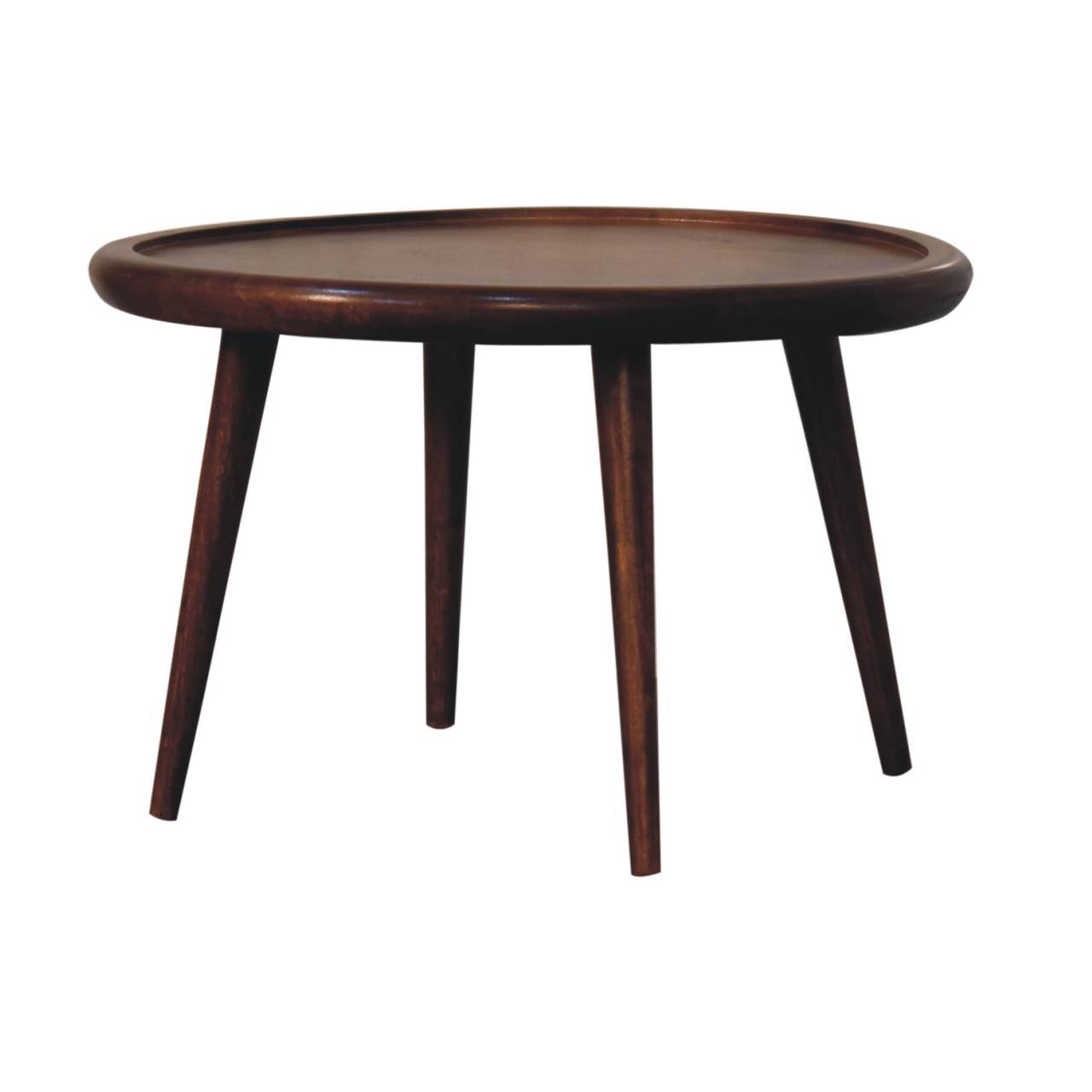 Solid Mango Wood Chestnut Plate Coffee Table - Image 2