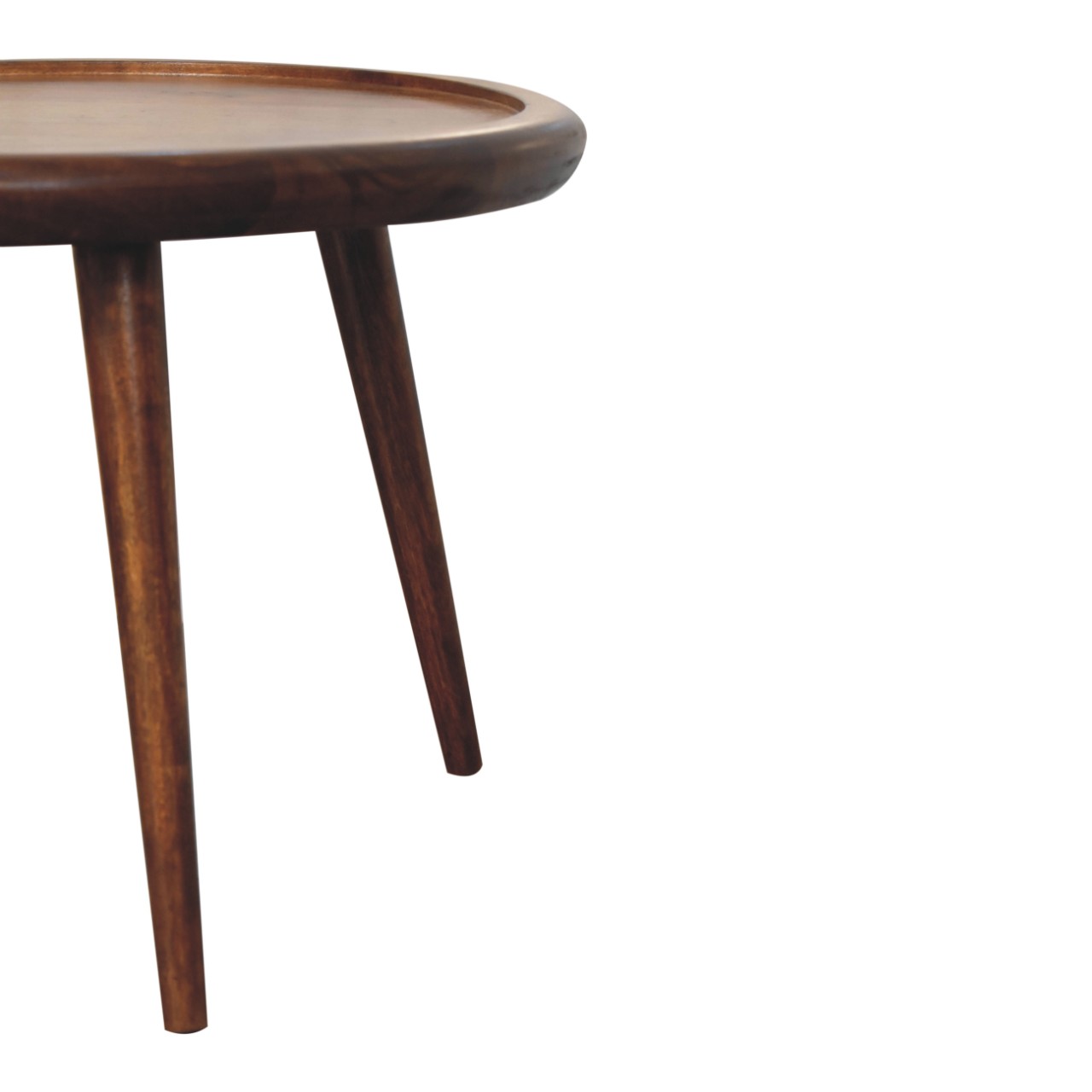 Solid Mango Wood Chestnut Plate Coffee Table - Image 6