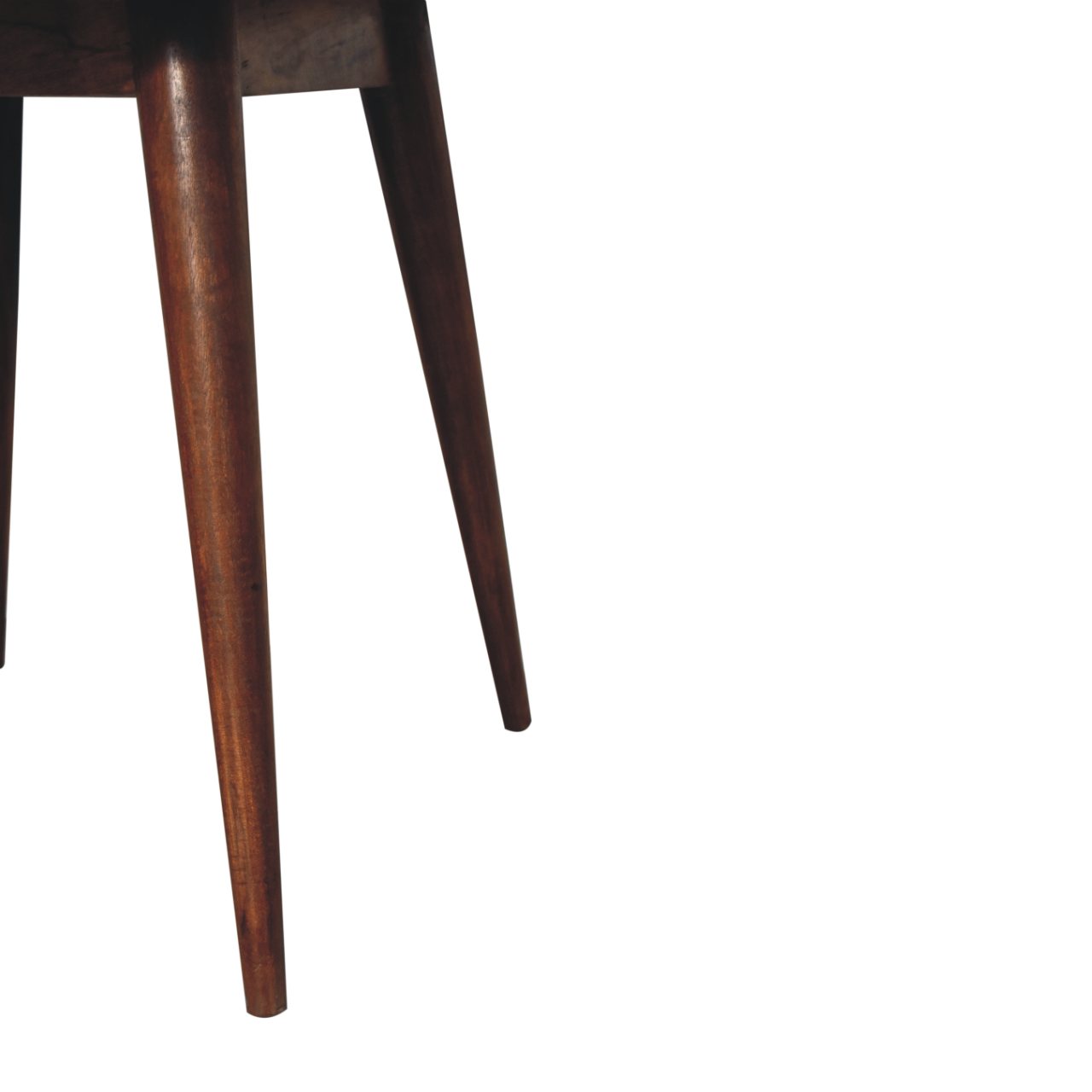 Solid Mango Wood Solid Chestnut Finished Scandinavian Mango Wood Small Dining Table (Plate not included) - Image 6