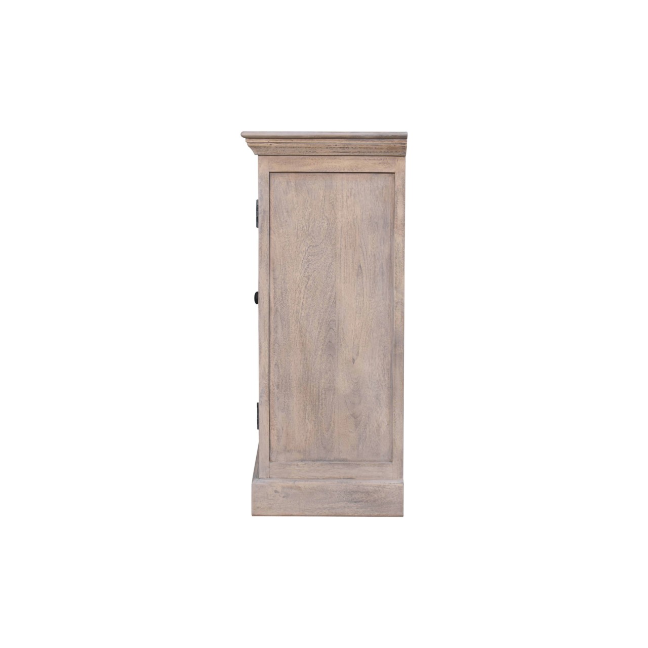 Solid Mango Wood Stone Wash Triple Glazed 3 Door Cabinet - Image 8