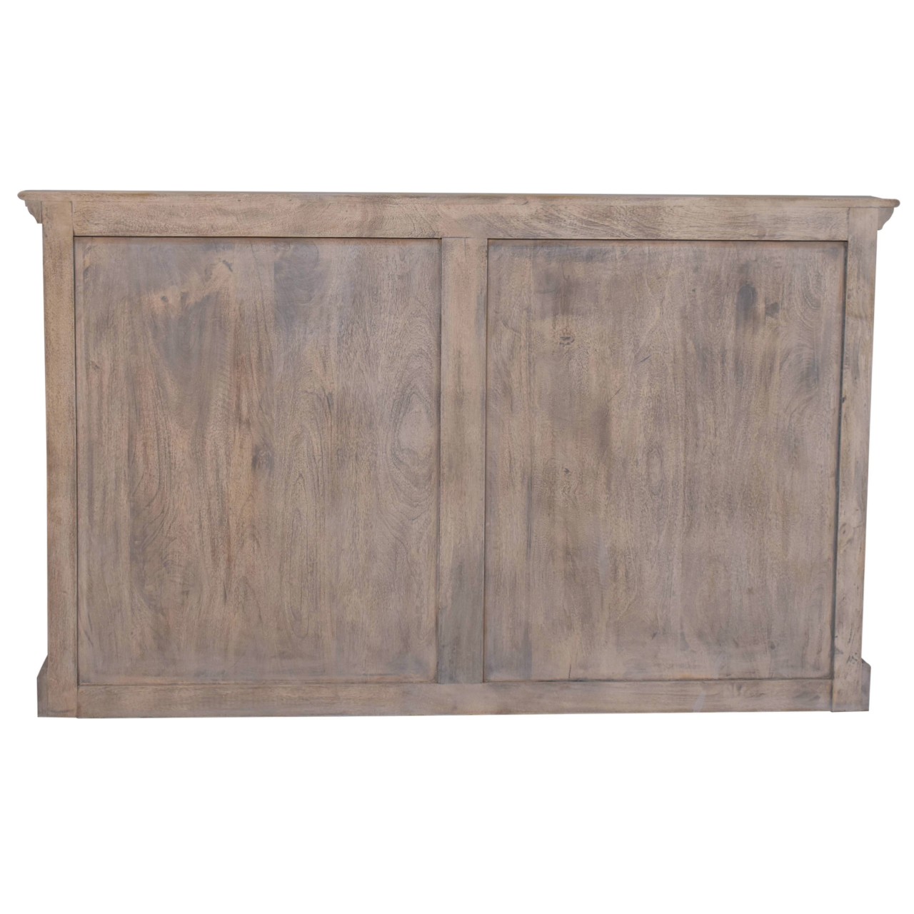 Solid Mango Wood Stone Wash Triple Glazed 3 Door Cabinet - Image 9