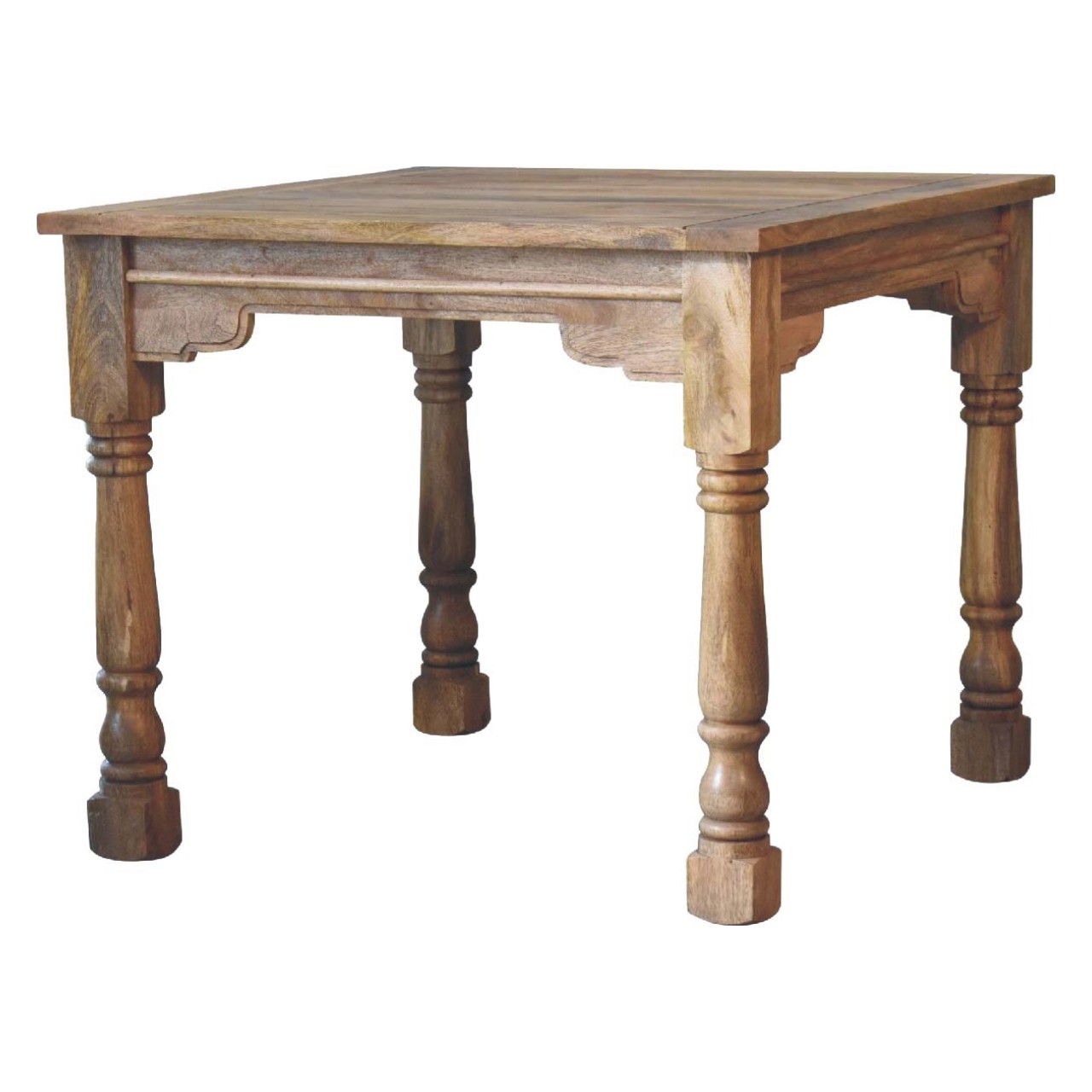 Solid Mango Wood Solid Mango Wood Mango Wood Granary Square Dining Table Seats 2-4 - Image 2