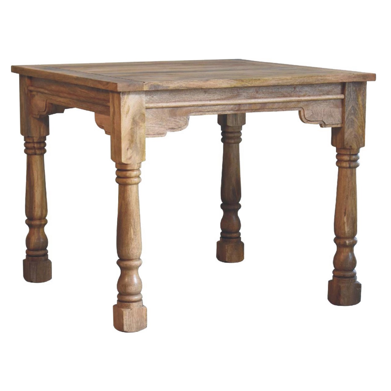 Solid Mango Wood Solid Mango Wood Mango Wood Granary Square Dining Table Seats 2-4 - Image 3