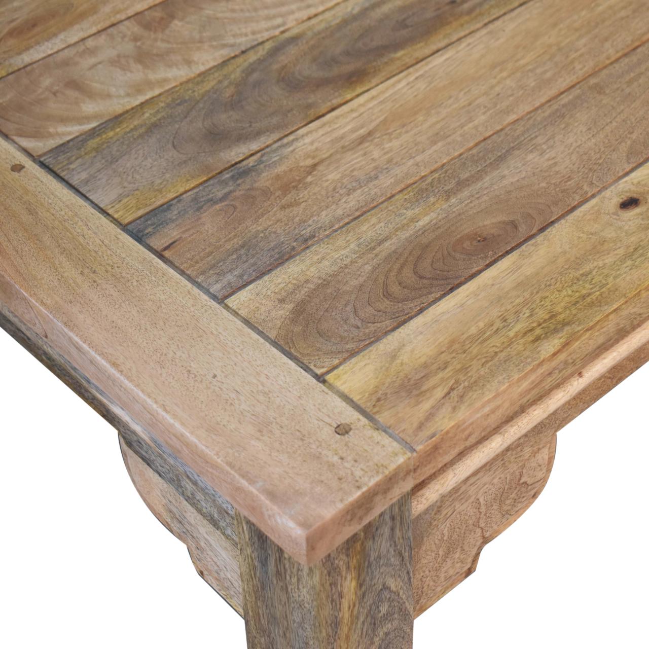 Solid Mango Wood Solid Mango Wood Mango Wood Granary Square Dining Table Seats 2-4 - Image 4