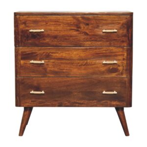 Solid Mango Wood Chestnut T-Bar Chest