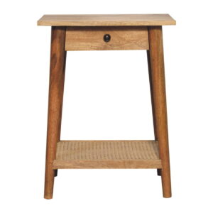 Solid Mango Wood with Rattan Solid Mango Wood End Table