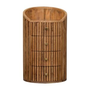 Solid Mango Wood Solid Mango Wood Mango Wood Four Drawer Bedside