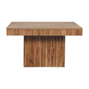 Solid Mango Wood Oak Finished Soba Chunky Coffee Table