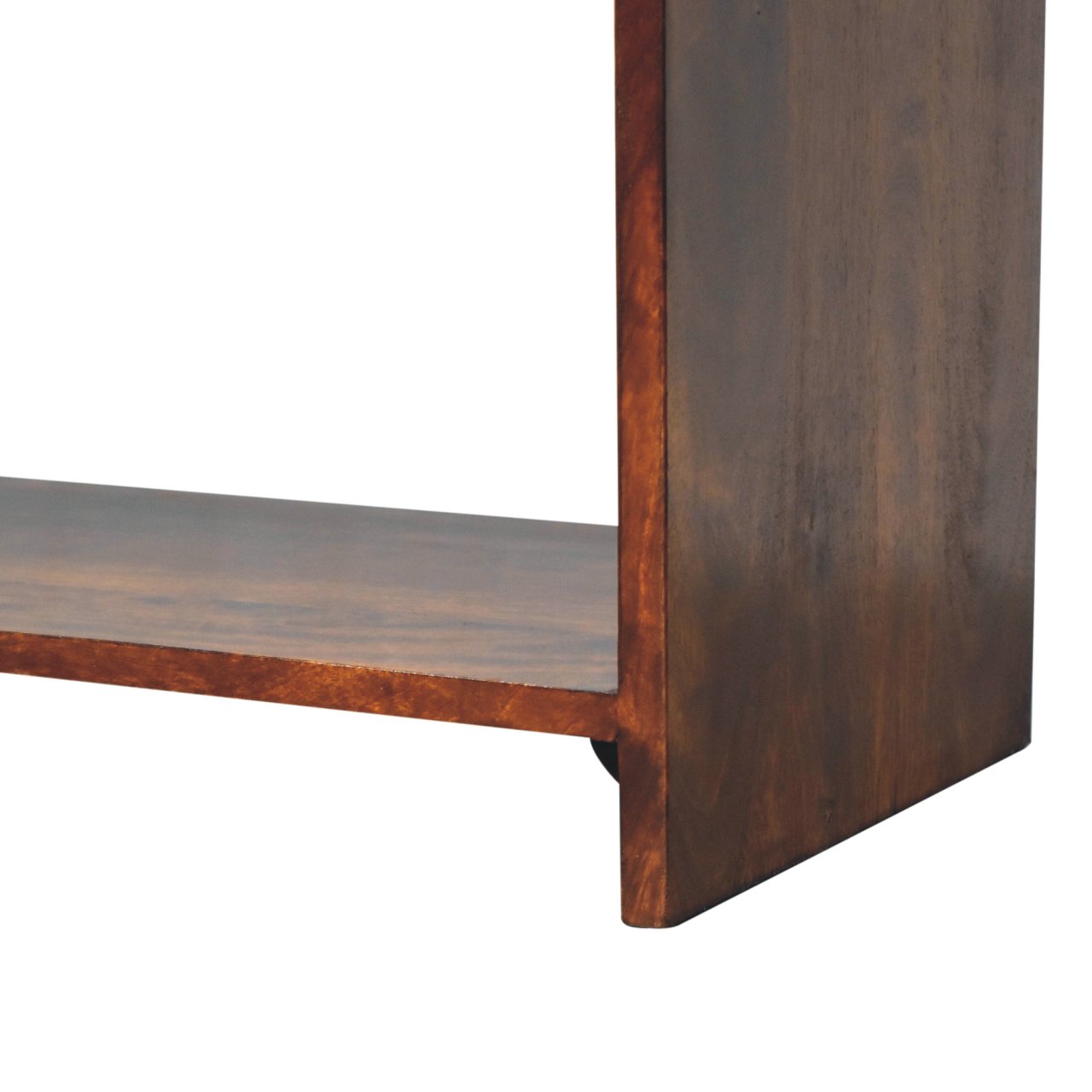 Solid Mango Wood Chestnut Finished 2 Drawer Aspen Slim Media Unit - Image 7