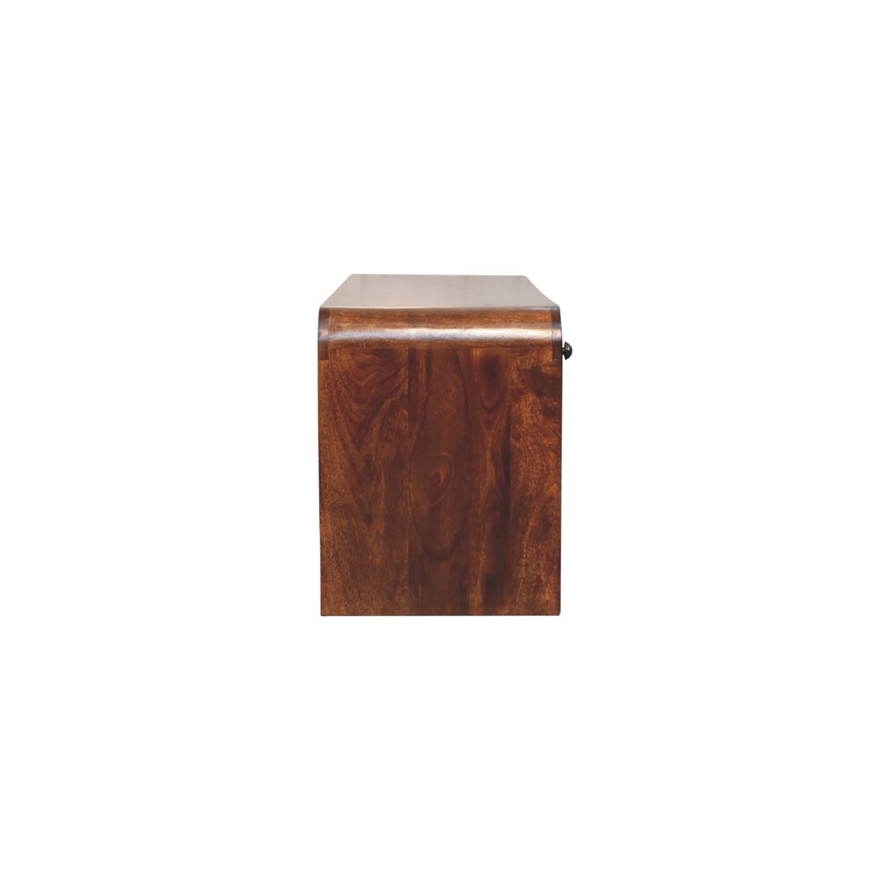 Solid Mango Wood Chestnut Finished 2 Drawer Aspen Slim Media Unit - Image 8