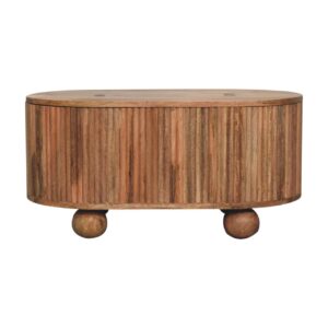 Solid Mango Wood Soba Ball Lid-up Coffee Table
