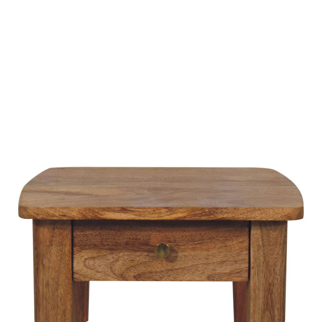 Solid Mango Wood Natural Finished Rope Wound Shelf End Table - Image 4