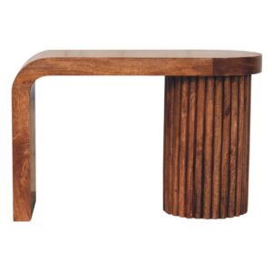 Solid Mango Wood Honey Caramel Finished White Terrazzo Topped Serenity Coffee Table