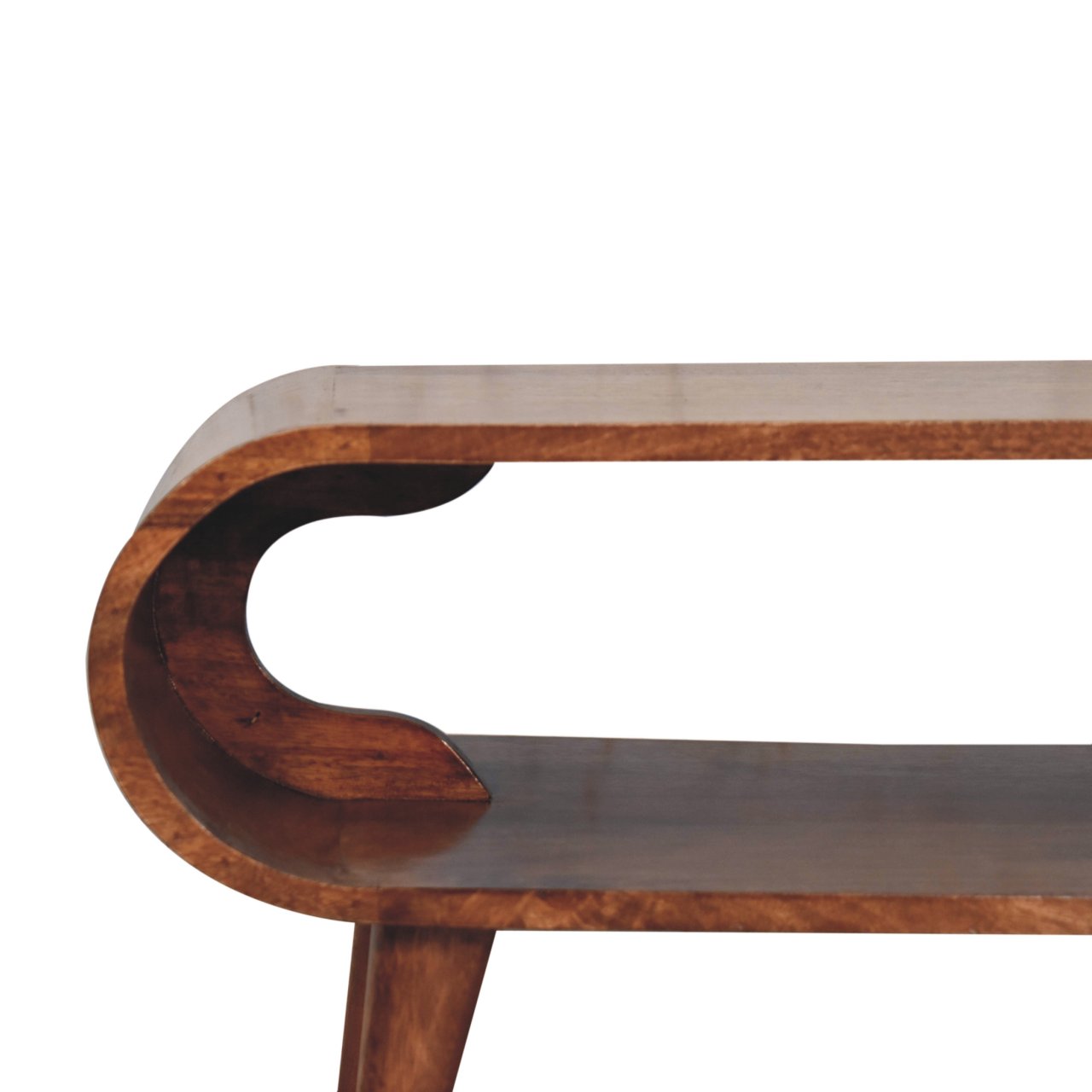 Solid Mango Wood Amaya Nordic Style Honey Caramel Coffee Table - Image 4