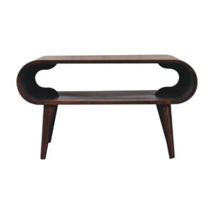Solid Mango Wood Open California Walnut Coffee Table
