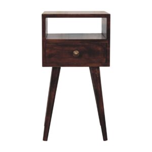 Solid Mango Wood Mini California Walnut Bedside