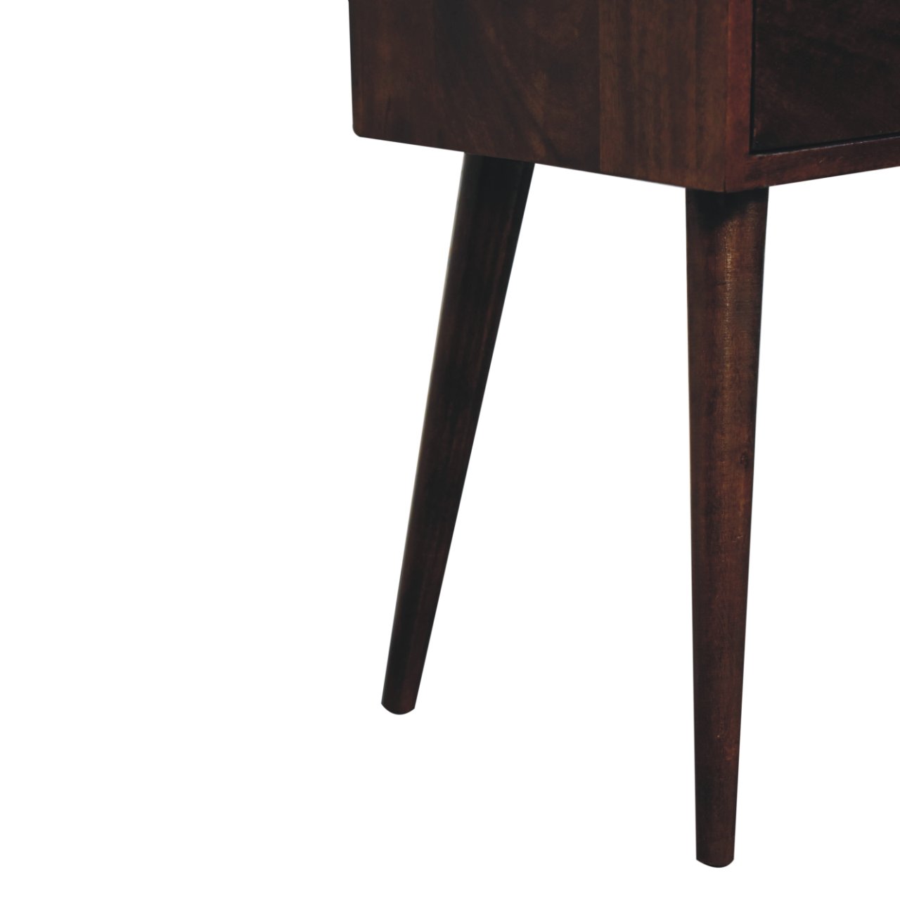 Solid Mango Wood Mini 2 DrawerCalifornia Walnut Bedside - Image 7