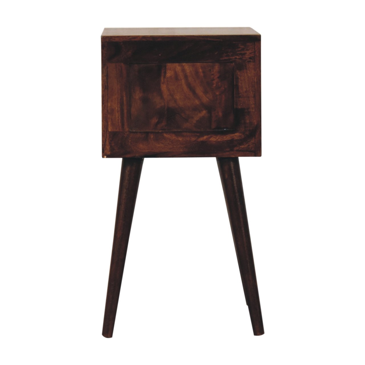 Solid Mango Wood Mini 2 DrawerCalifornia Walnut Bedside - Image 9