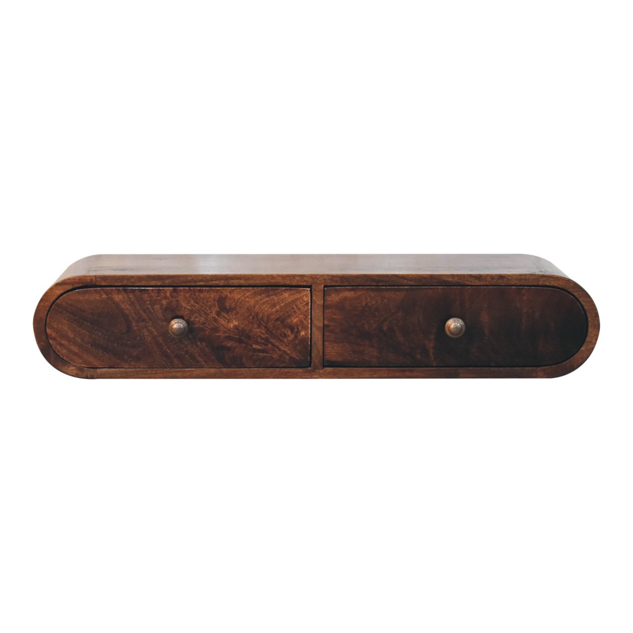 Solid Mango Wood Wall Mounted California Walnut Console Table