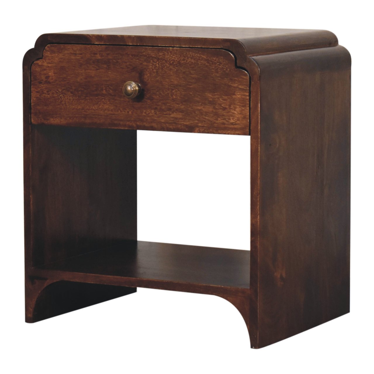 Solid Mango Wood California Walnut Newton Bedside - Image 3