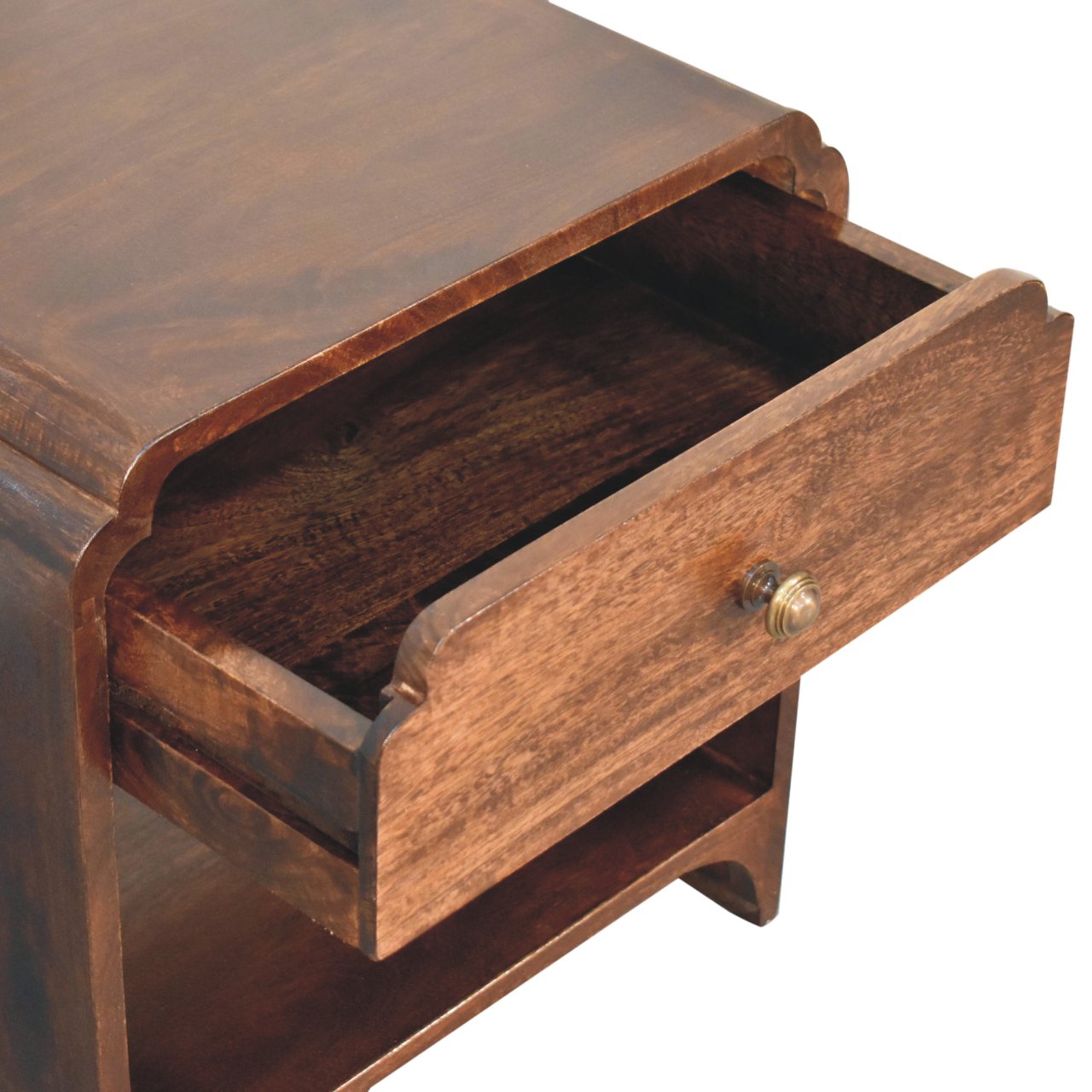Solid Mango Wood California Walnut Newton Bedside - Image 6