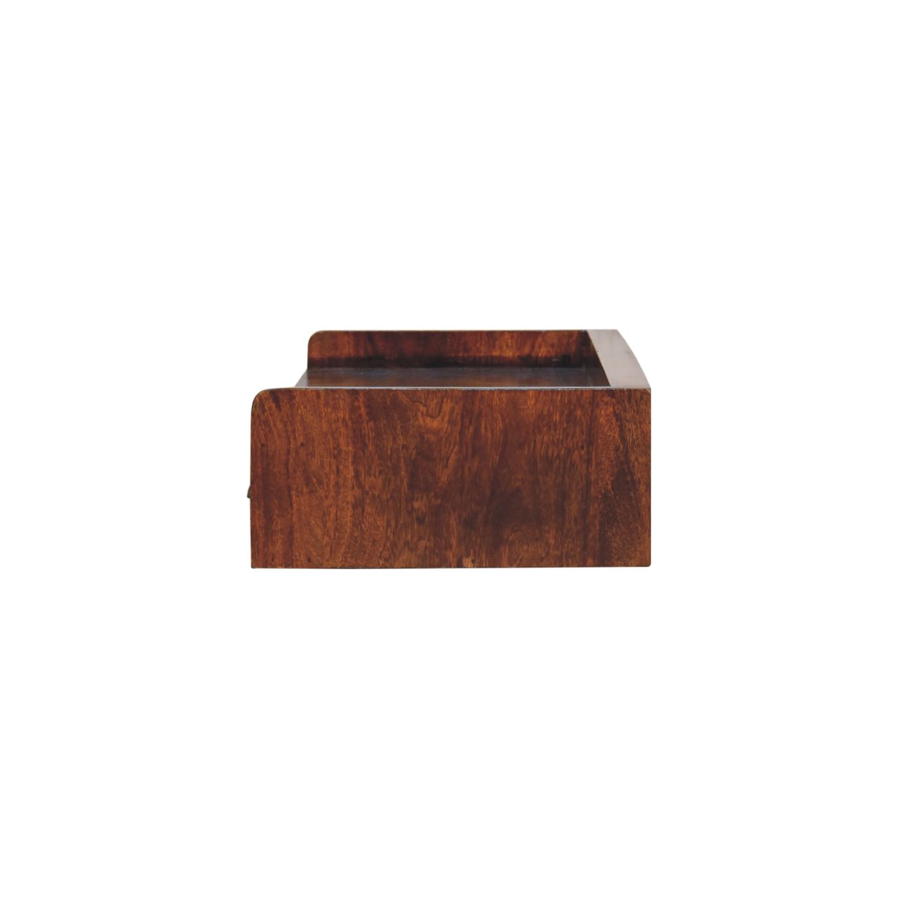 Solid Mango Wood Chestnut Finished 2 Drawer Belmont Wall-Mounted Console Shelf - Image 8