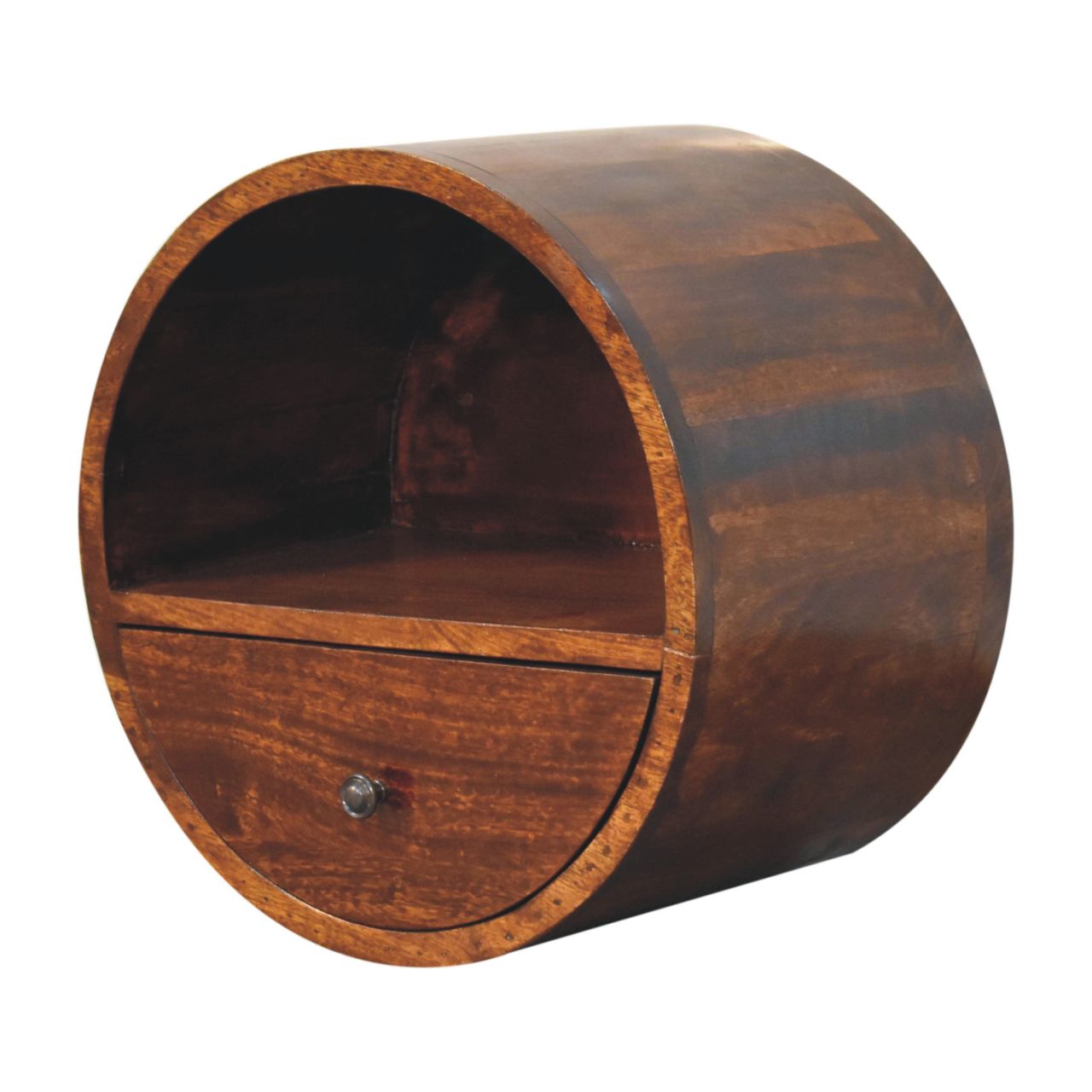 Floating Circle Chestnut Bedside - Image 2