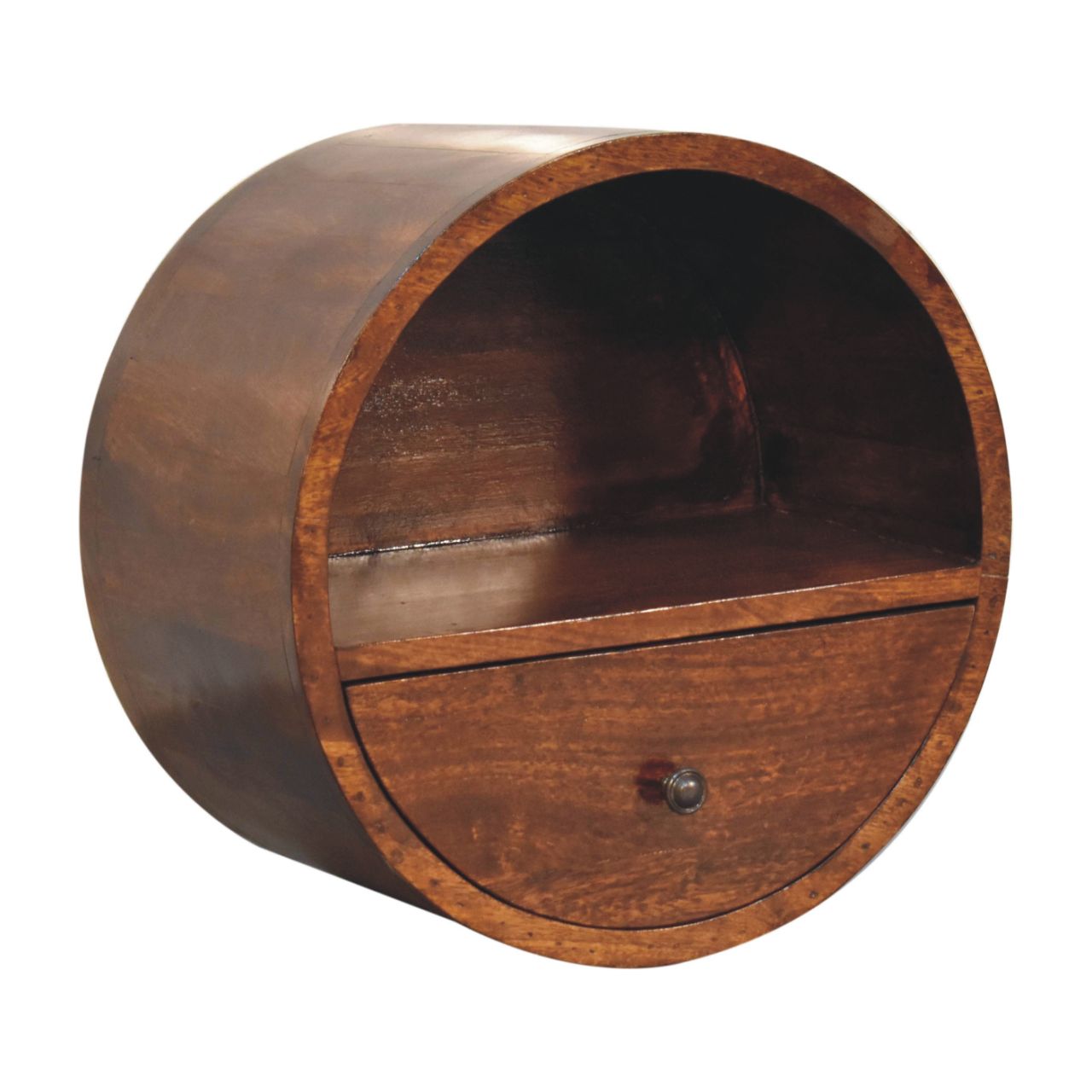 Floating Circle Chestnut Bedside - Image 3