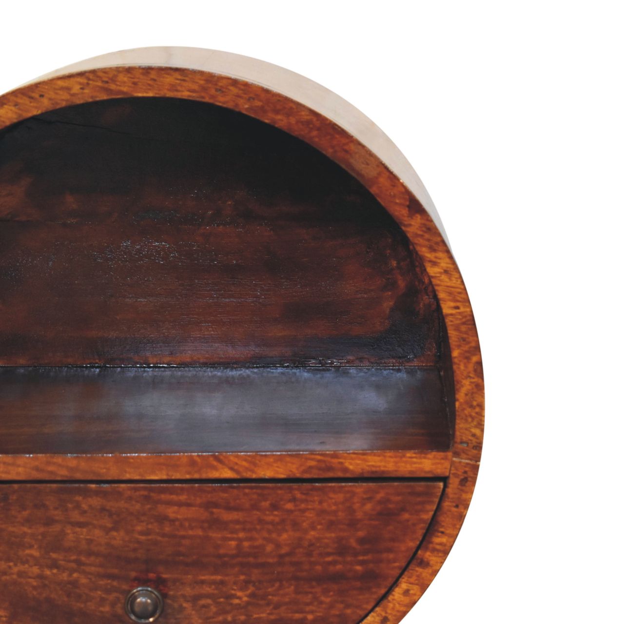 Floating Circle Chestnut Bedside - Image 4