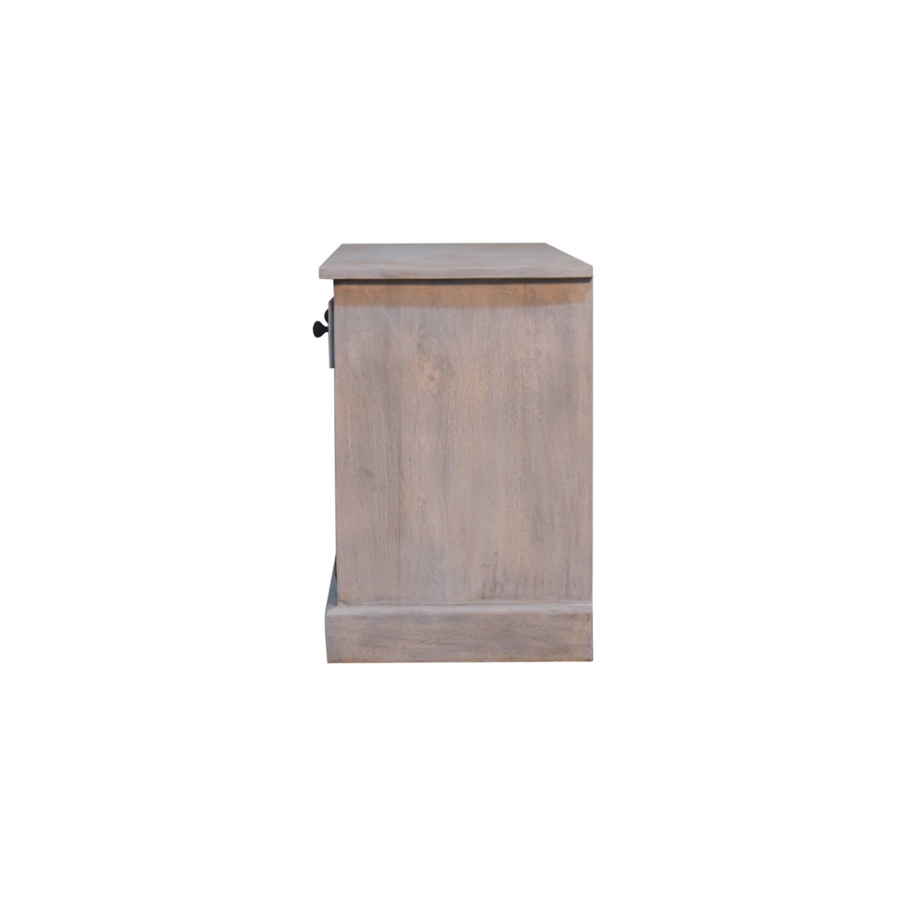 Solid Mango Wood Acid Wash Finished 3 Drawer 3 Basket Storage Cabinet - Image 9