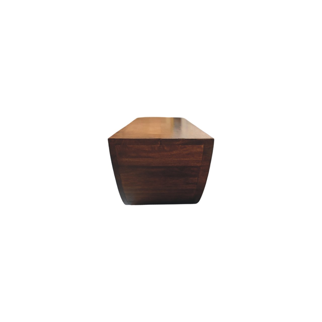 Solid Mango Wood Chestnut Finished Crescent Floating Wall Shelf - Image 8