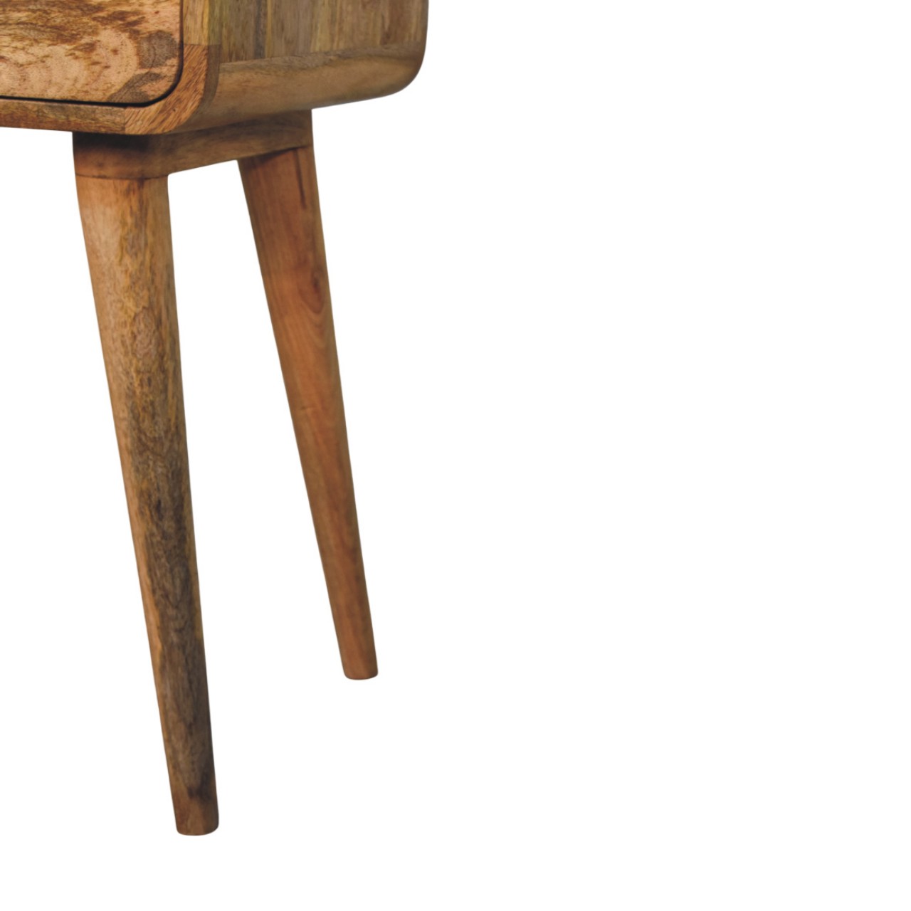 Solid Mango Wood Mango Wood Avora Oak Finish Nightstand with 1 drawer - Image 6