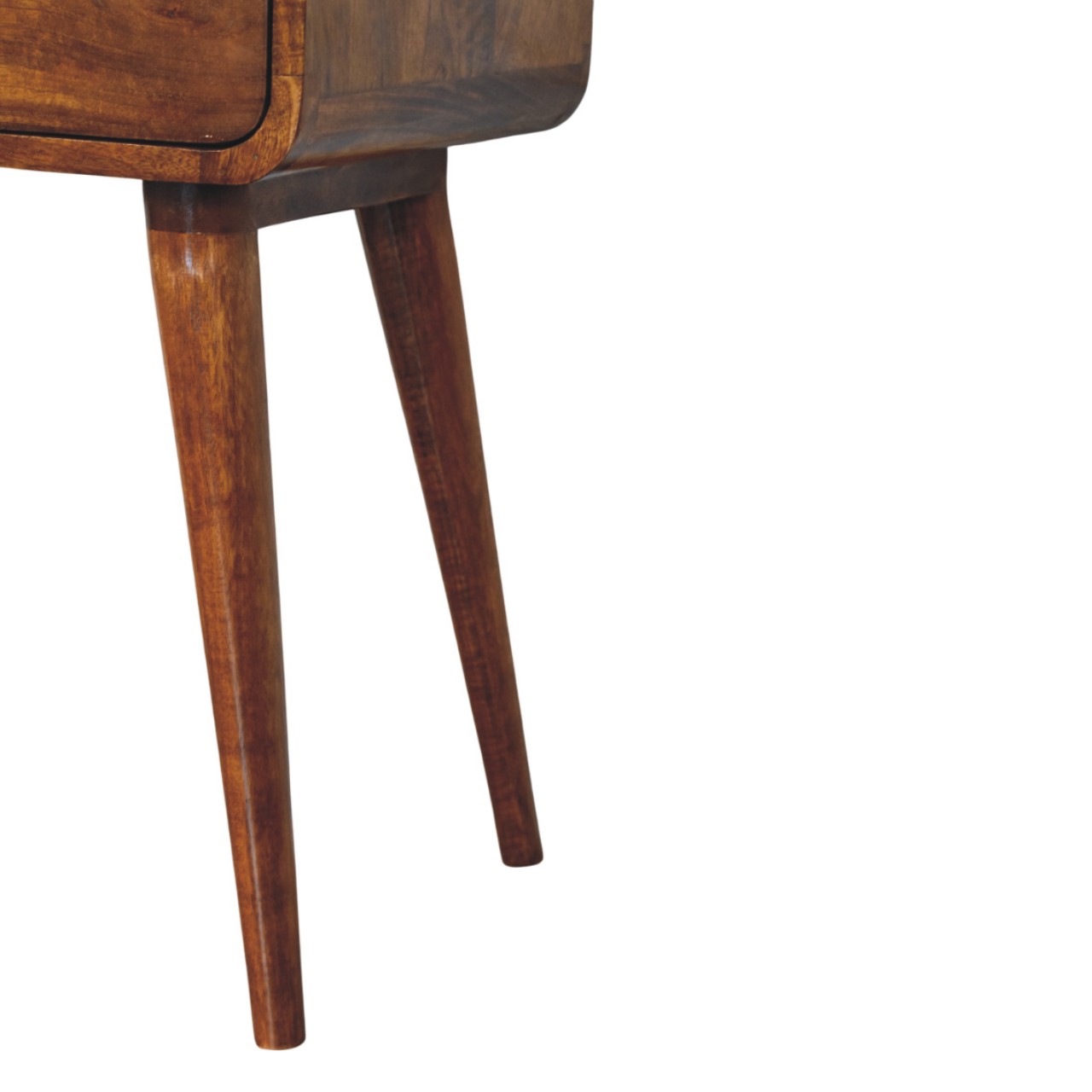 Solid Mango Wood Avora Chestnut Nightstand with 1 drawer - Image 6