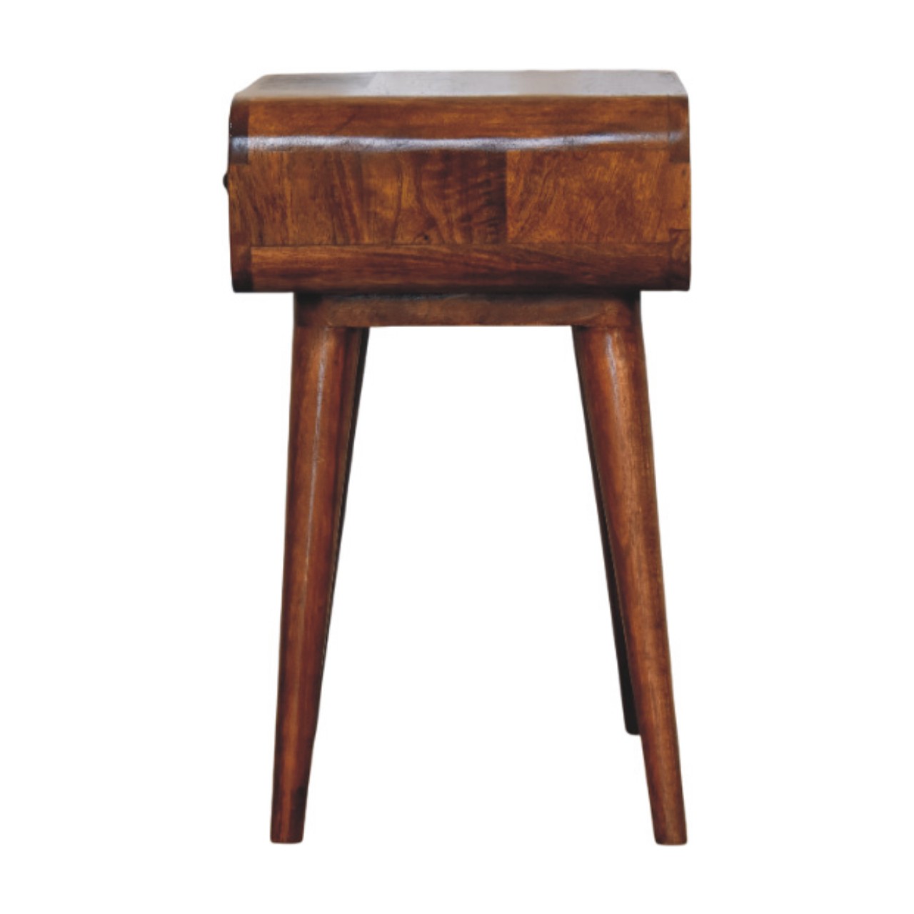 Solid Mango Wood Avora Chestnut Nightstand with 1 drawer - Image 7