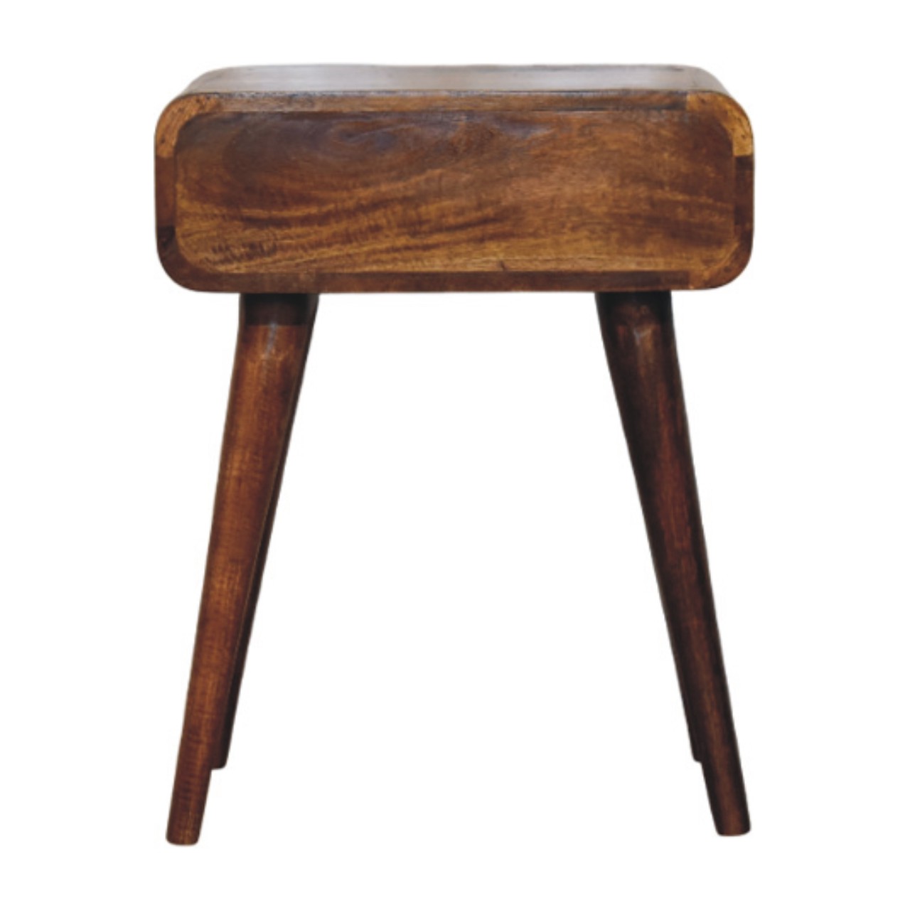 Solid Mango Wood Avora Chestnut Nightstand with 1 drawer - Image 8