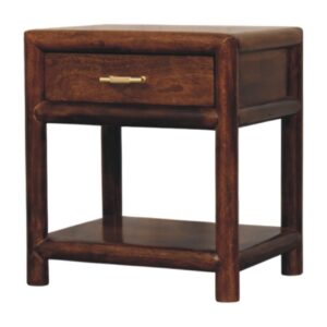 Solid Mango Wood Regency Chestnut Nightstand
