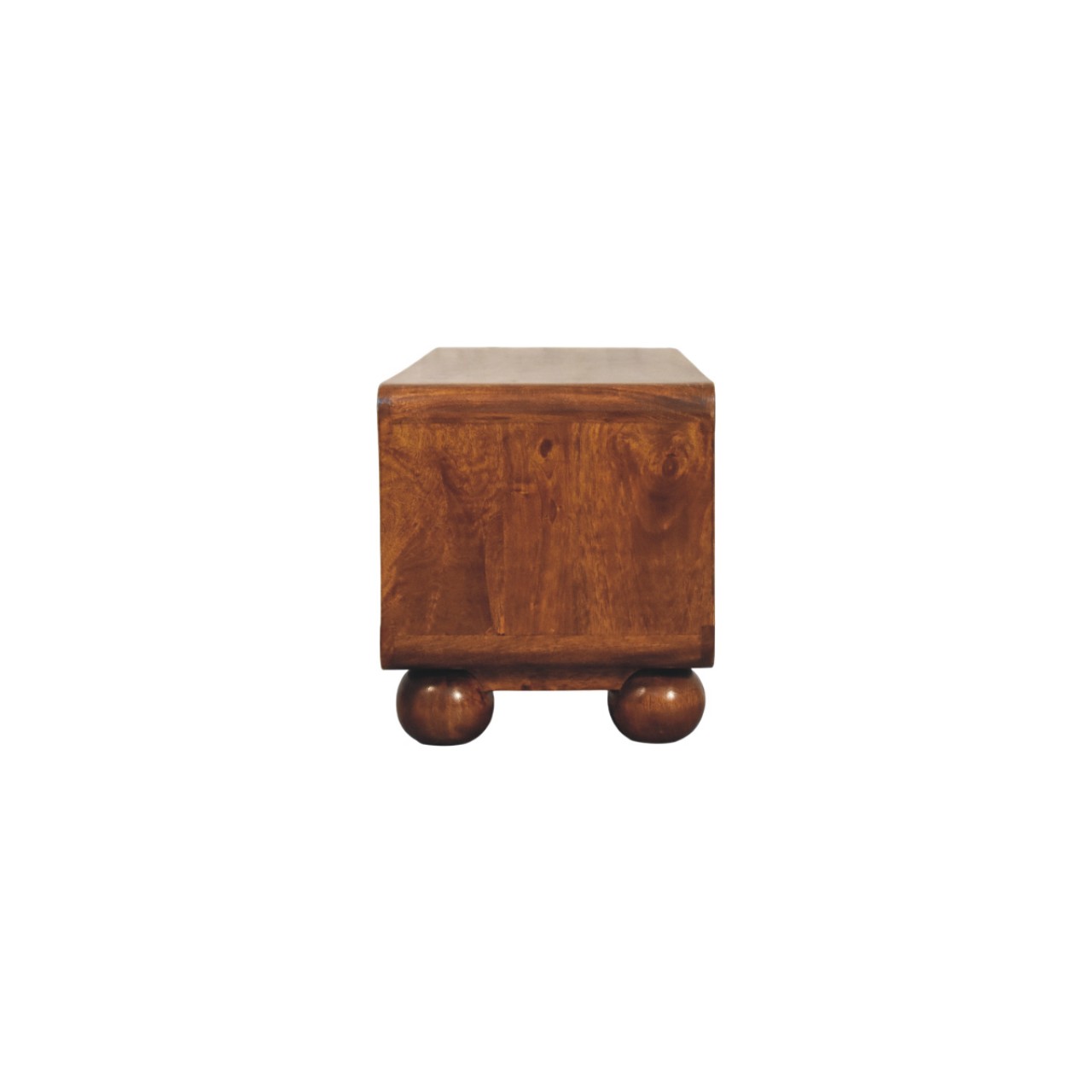 Solid Mango Wood Chestnut Finished Larissa 4 Drawer Media Unit - Image 7