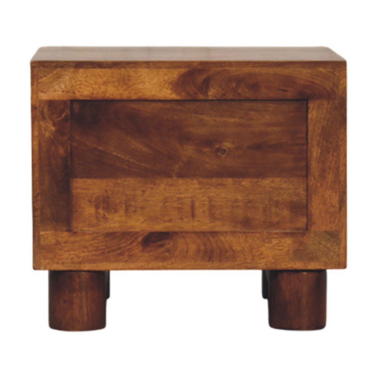 Solid Mango Wood Tula 2 Drawer Chestnut Nightstand - Image 7
