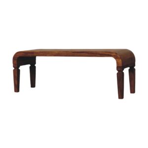Solid Mango Wood Warm Amber Oak Finished Arcus Coffee Table