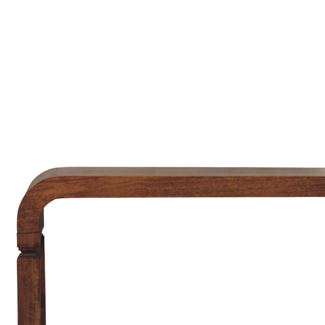 Solid Mango Wood Warm Amber Arcus Console Table - Image 3