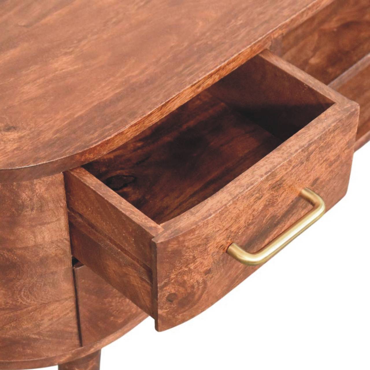 Solid Mango Wood Wine Wood Finished Valenza 4 Drawer Media Unit - Image 5