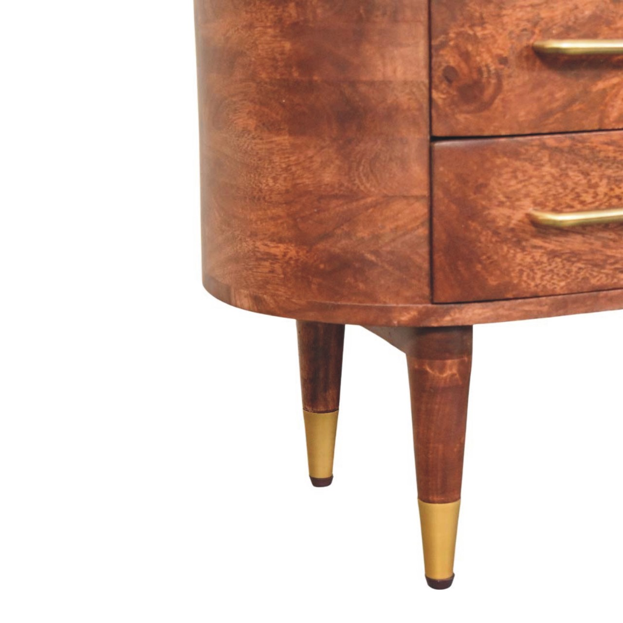 Solid Mango Wood Wine Wood Finished Valenza 4 Drawer Media Unit - Image 6