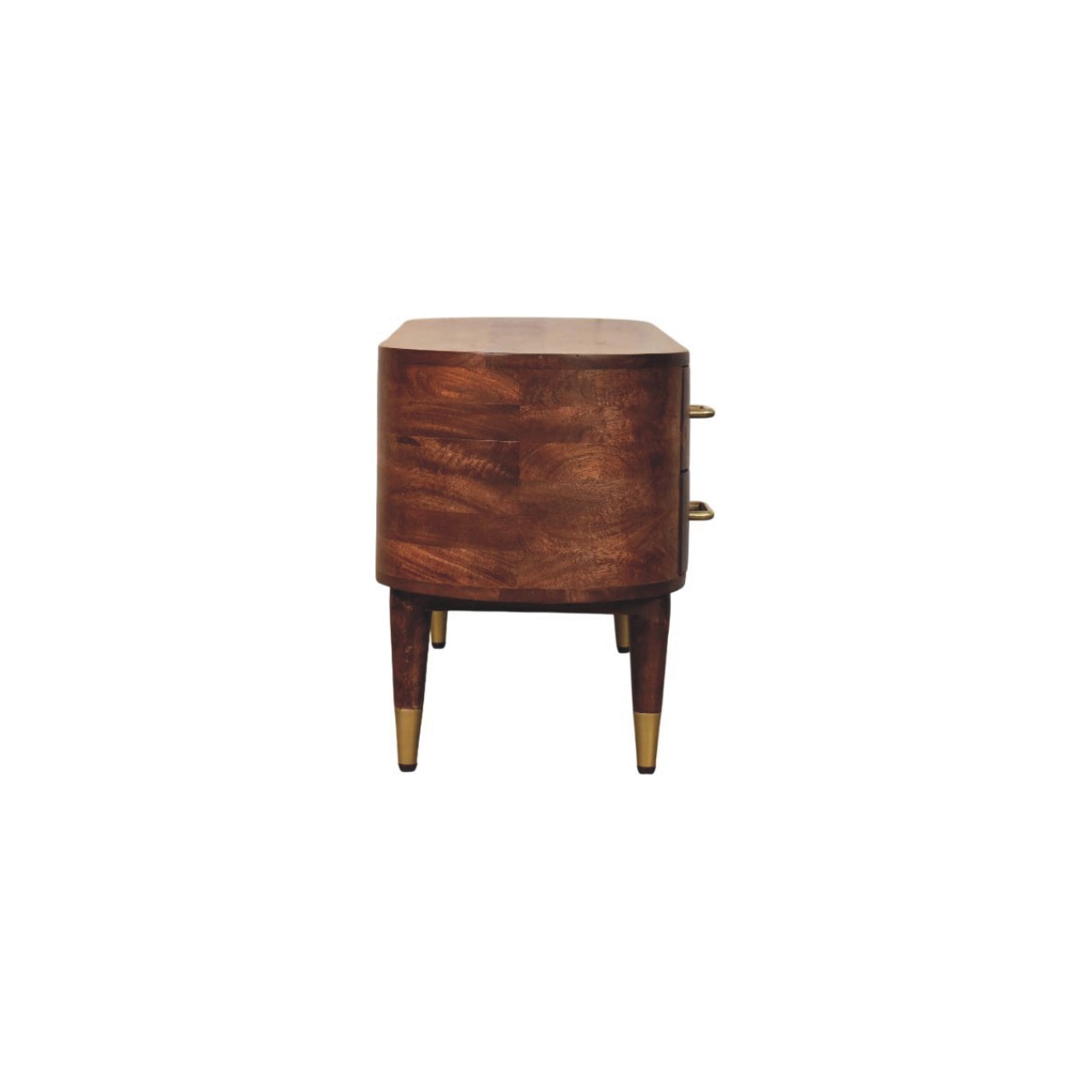Solid Mango Wood Wine Wood Finished Valenza 4 Drawer Media Unit - Image 7
