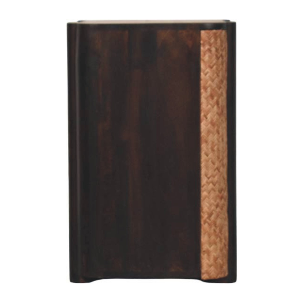 Solid Mango Wood Velvet Mocha 2 Drawer Havana Nightstand - Image 8