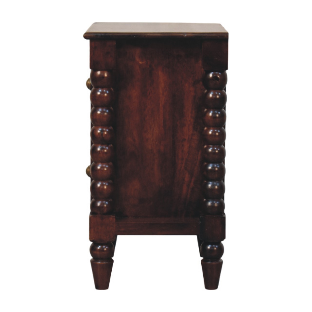 Solid Mango Wood Spindle Winewood Nightstand - Image 7