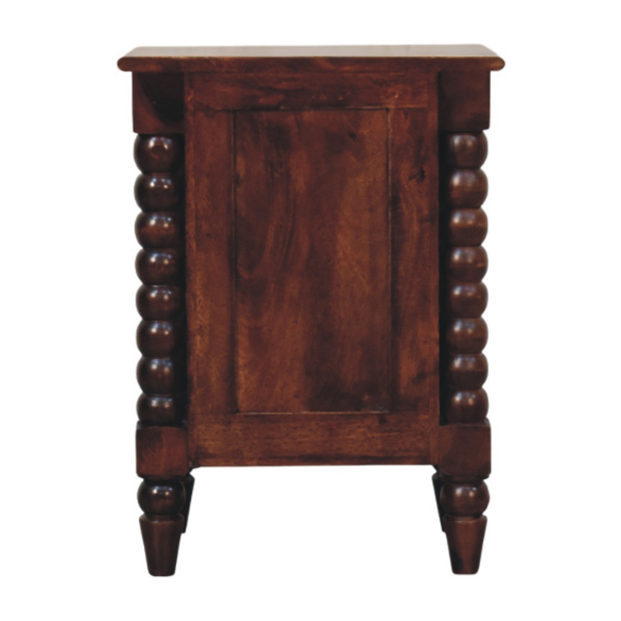 Solid Mango Wood Spindle Winewood Nightstand - Image 8