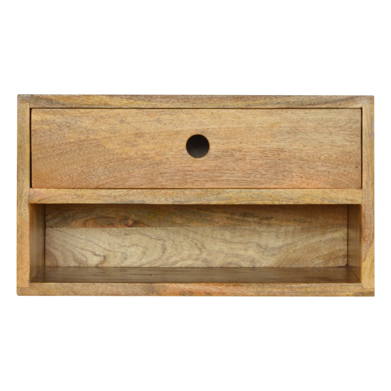 Solid Mango Wood Solid Wood Wall Mounted Bedside