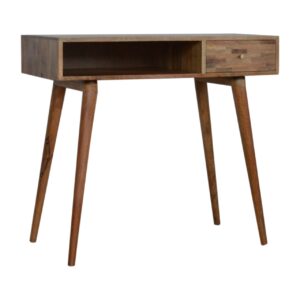 Solid Mango Wood Mixed Oak Finished Writing Desk