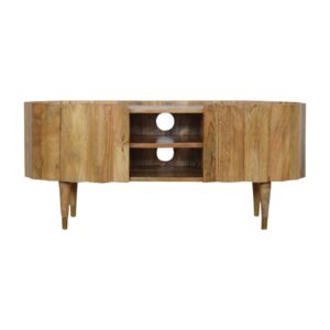 Solid Mango Wood Ridged Media Unit